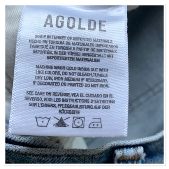 Agolde Lyle Low Rise Slim Low Stretch Jeans Blue 29 - Picture 6 of 11